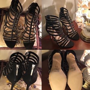 🆕 BCBG NEW Jacqueline Style Open Stilettos Ankle Zipper.